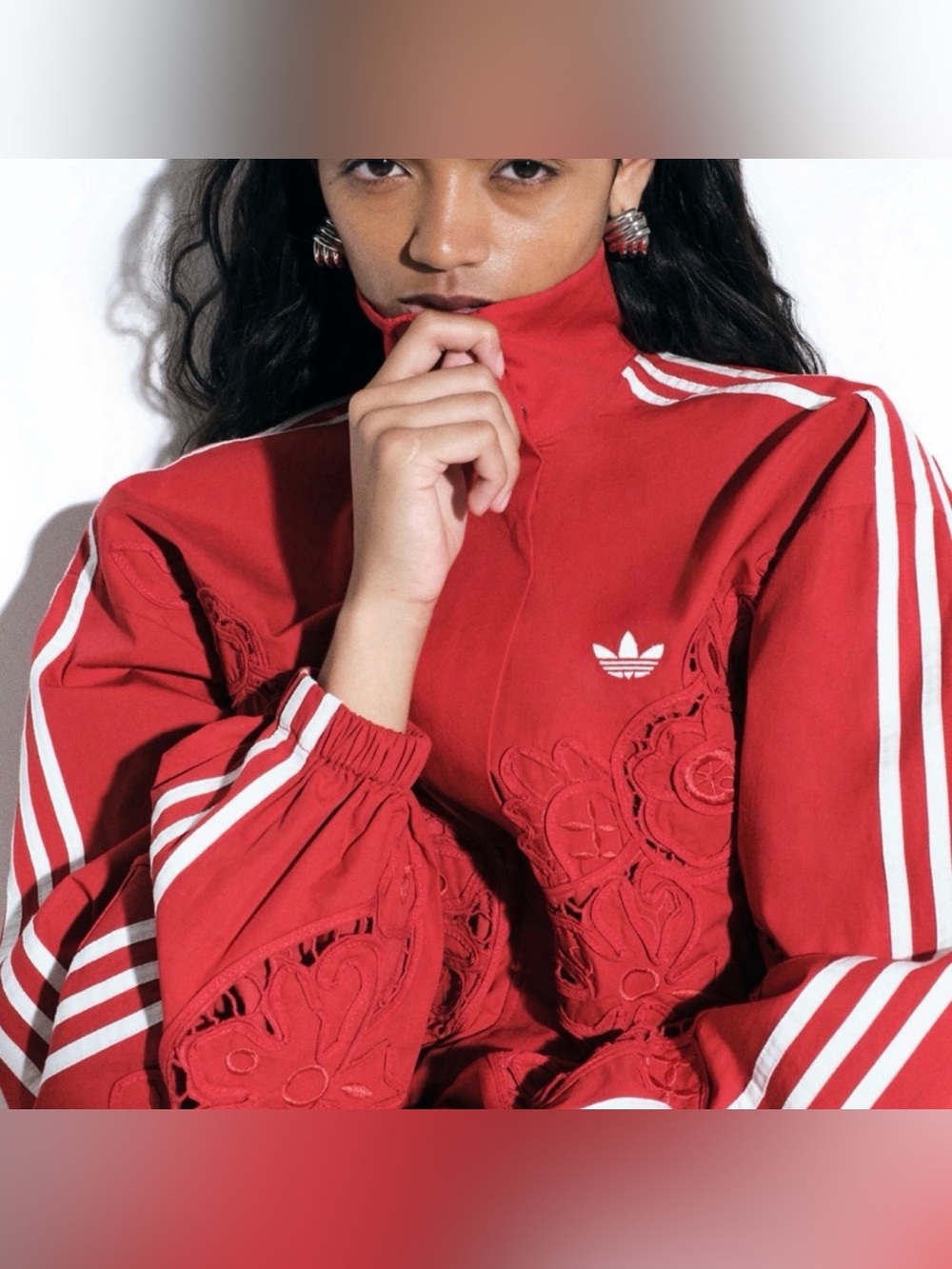 NWT Adidas Originals x ASOS Oversized Cutwork Track Jacket - Picture 4 of 9